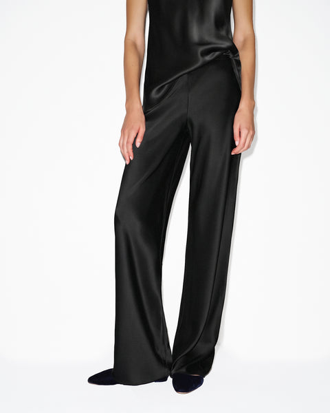 Pantalón Satén al Sesgo / Negro
