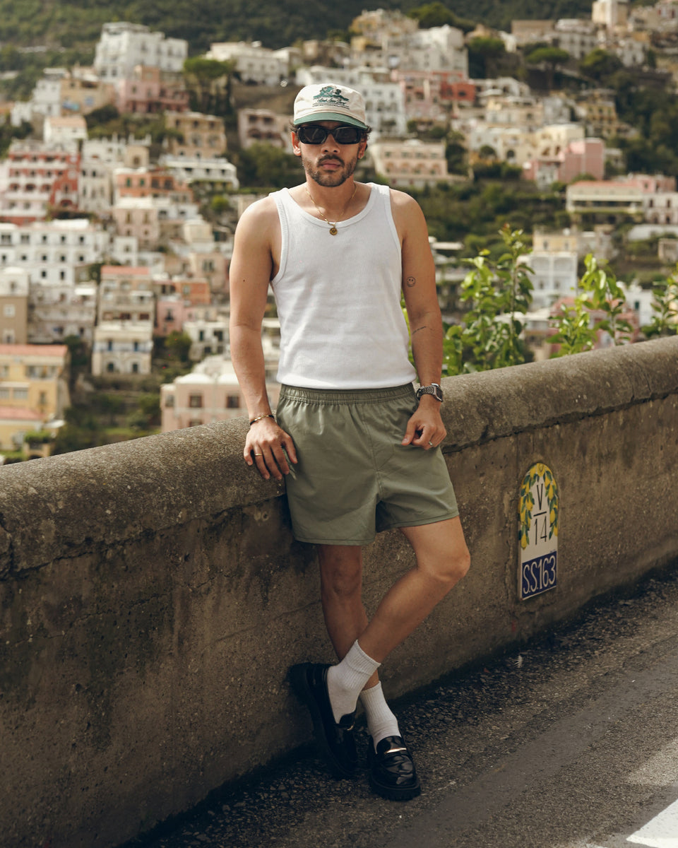 Swim Boxer Solid Green Sage