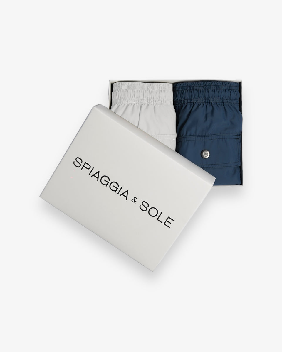2 x Swim Shorts - Blue | White