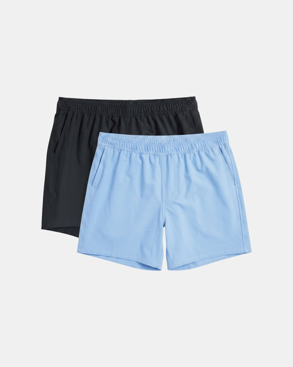 2 x Swim Boxers Pack | Black + Blue Sky