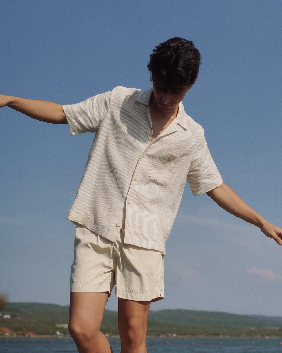 Portofino Beige Stripe  - Camisa