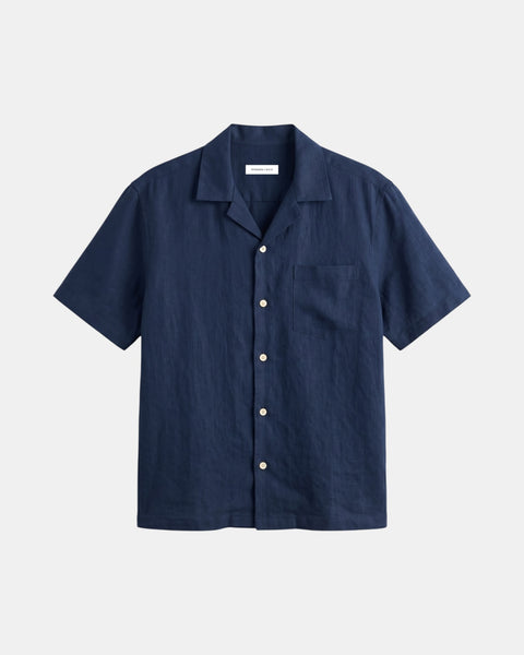 Portofino Navy Linen  - Camisa