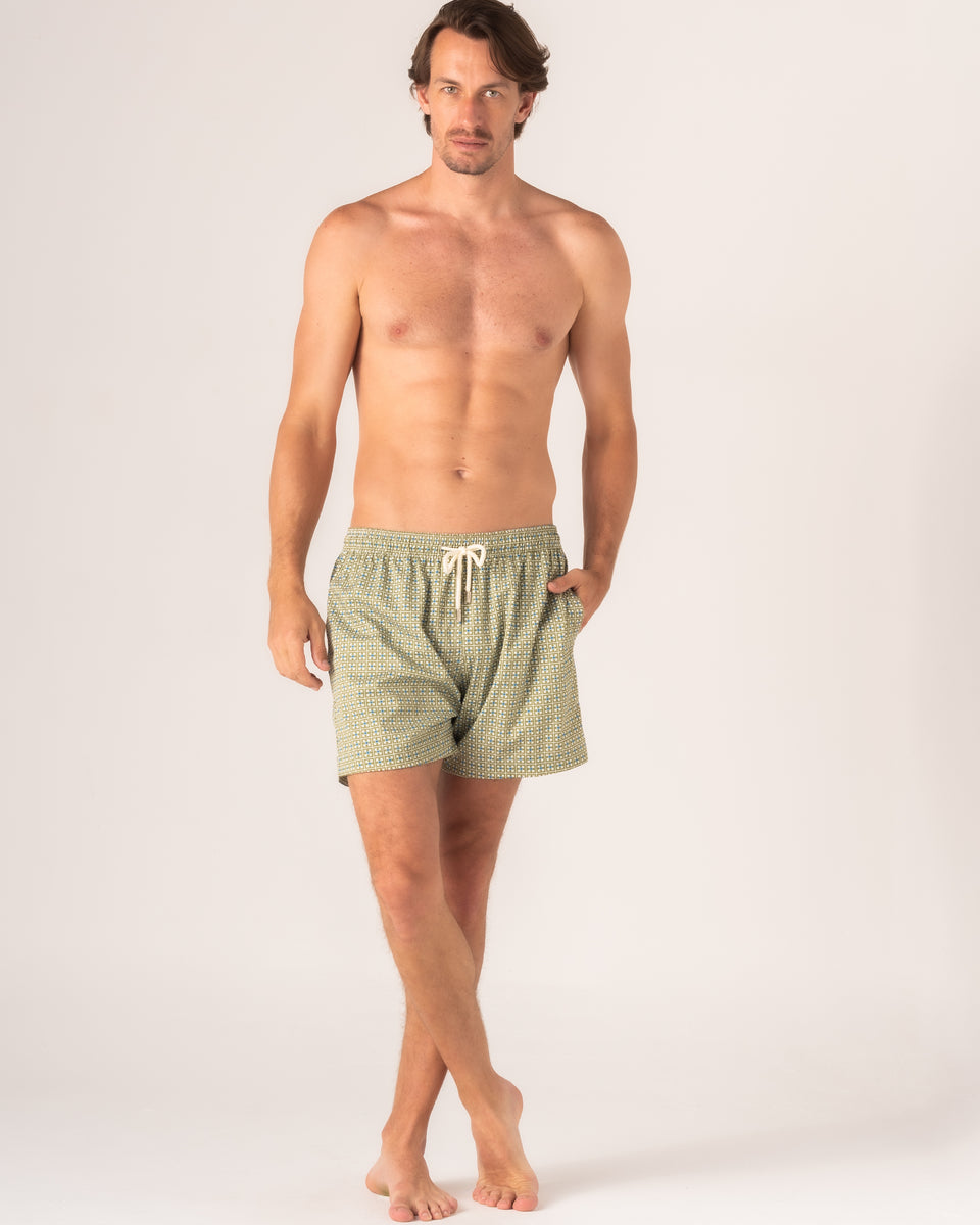 2 x Swim Shorts Venecia Printed | Blue Mosaic | Green Mosaic