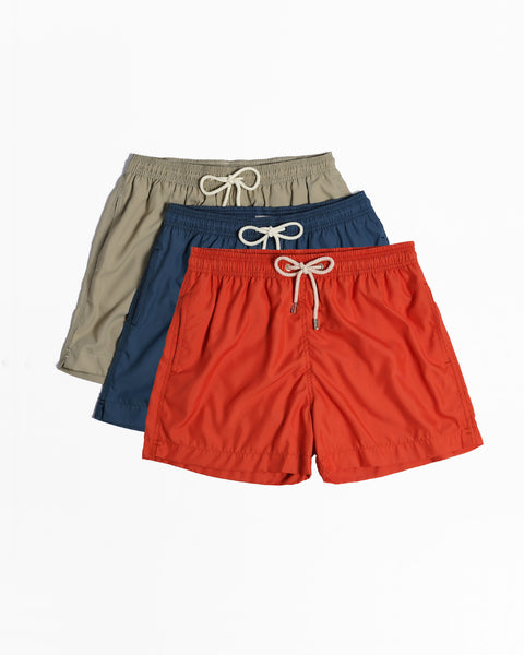 3 x Swim Shorts - Greige | Blue | Terracota
