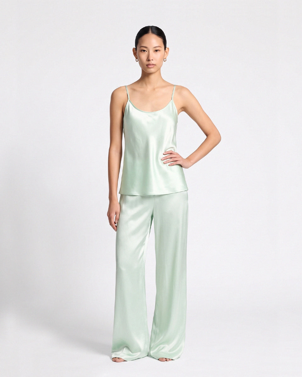 Pantalón Satén al Sesgo / Menta
