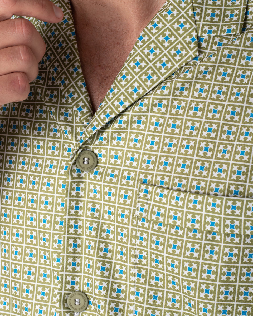Portofino Printed Green Mosaic