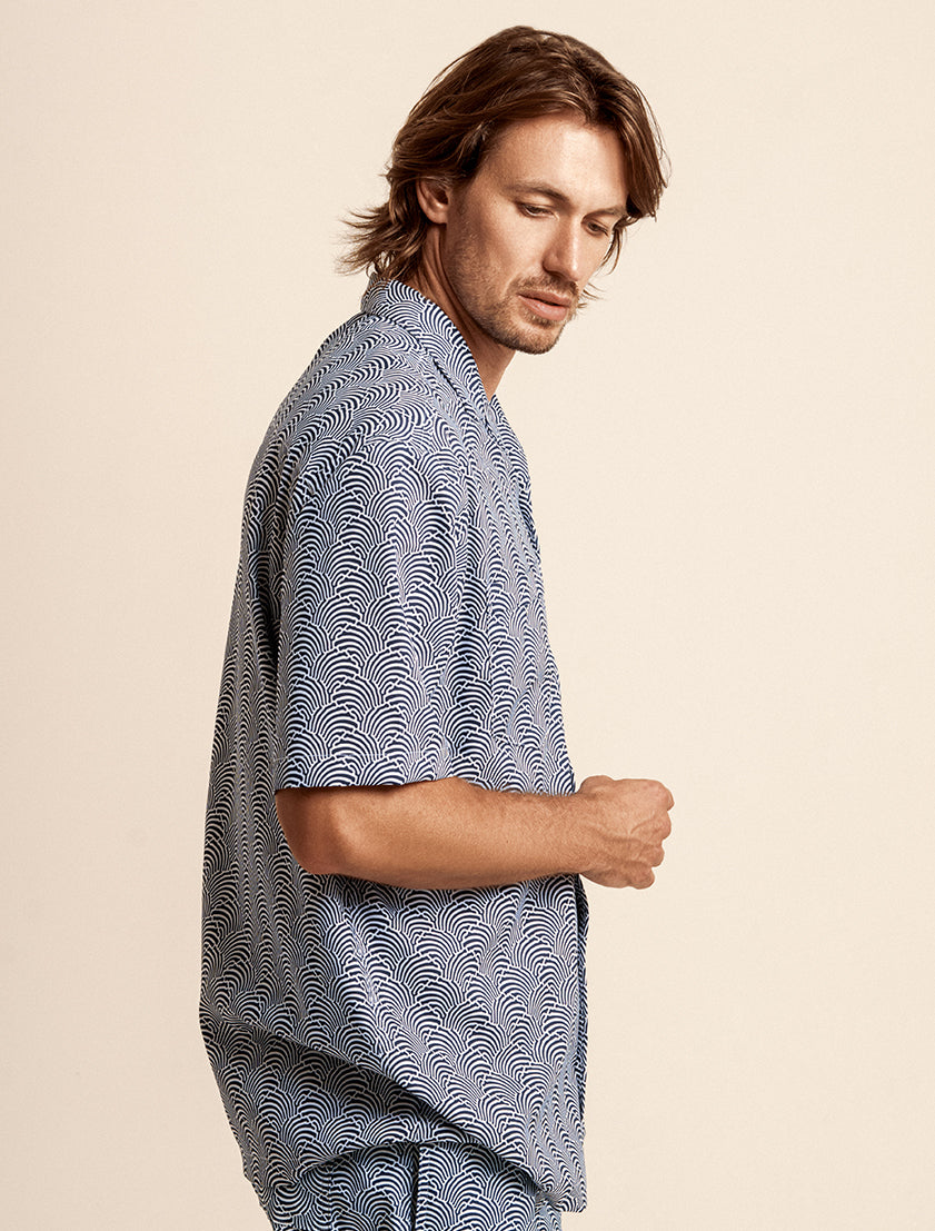 Portofino Printed Deserto Bianco / Navy